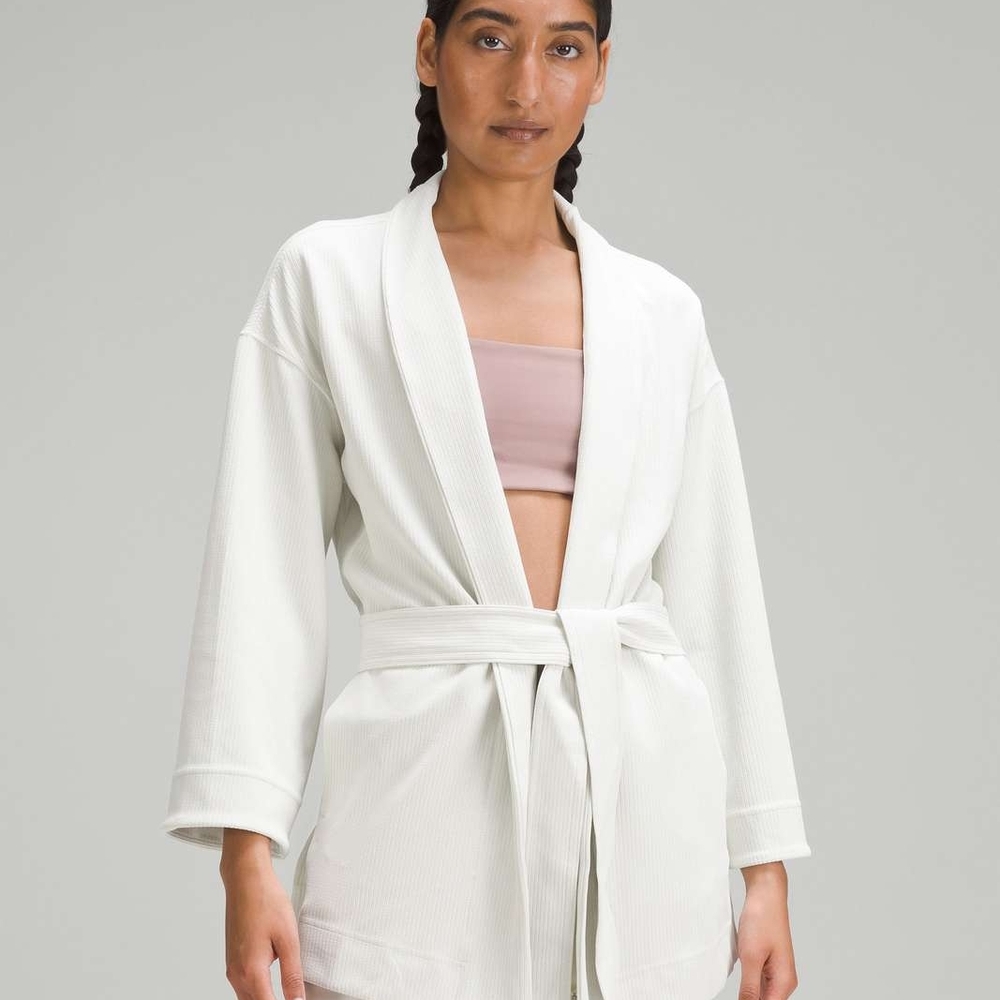 LuluLemon Women's White Belted Robe